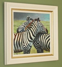 TONY FORREST Limited Edition CanvasBoard Print Zebras 'Nearest & Dearest' + COA