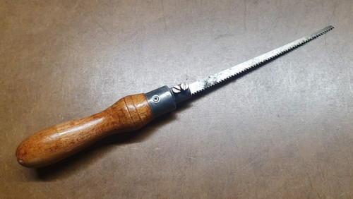Vintage wooden handle - wooden, saw