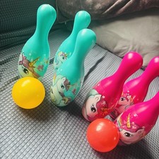 Children’s Bowling Set With Balls Unicorn Very Good Condition