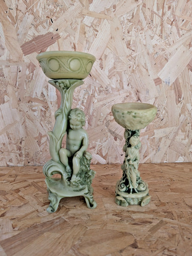 Vintage resin candle holders - vintage,