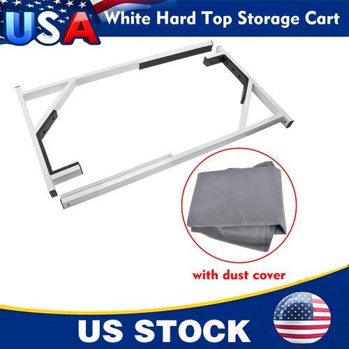 White hard top storage - white, cart