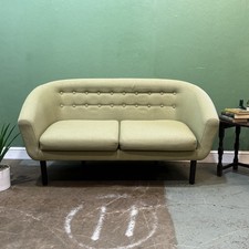 Art Deco Style Green Sofa Twoperson Side By Side Bucket Vintage