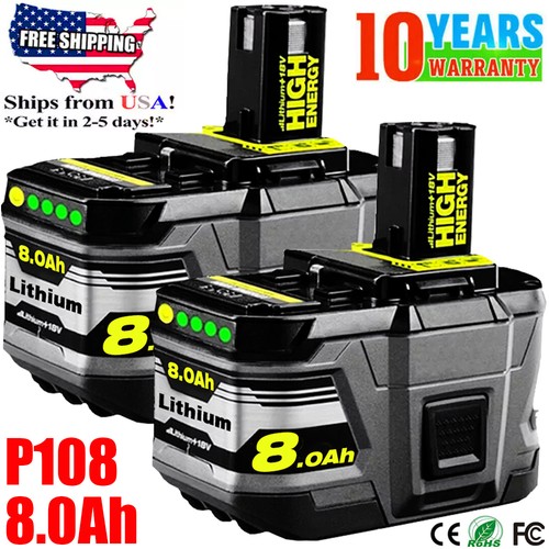 2pack for ryobi 18v 0ah - 18v, p108