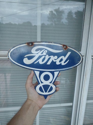 Vintage ford porcelain sign - ford,