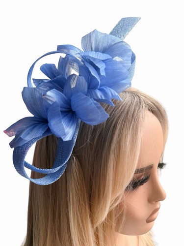 Cornflower blue fascinator - blue,