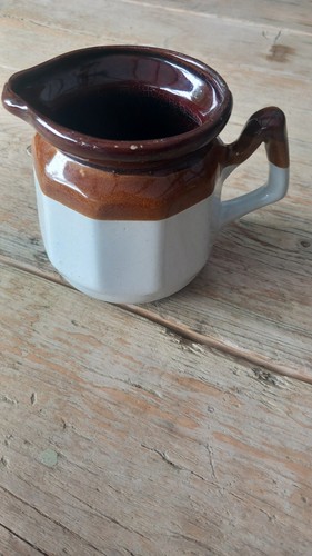 Vintage stoneware gravy jug - stoneware,