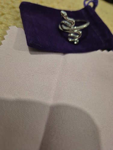 Silver stainless steel snake