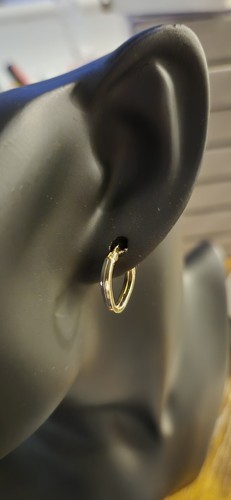 18k solid gold hoop - solid,