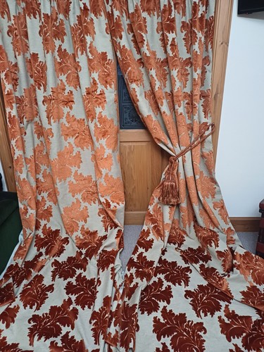 Bespoke flock velvet - velvet, curtains