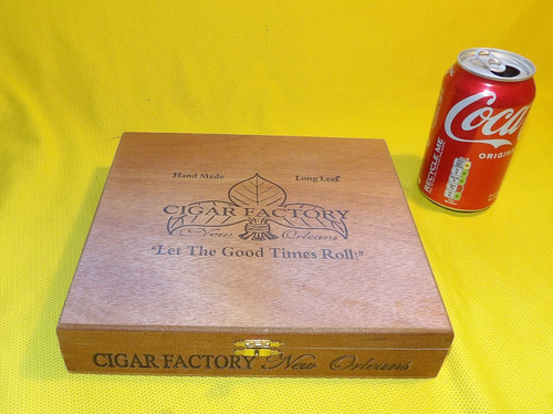 Empty wooden cigar - wooden, box