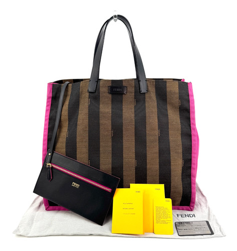 Fendi tote bag pequin striped - fendi,