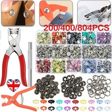 200/400/804X Snap Fasteners Kit Metal Snap Button with Fastener Pliers Tool Kit