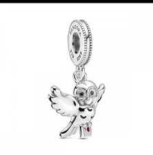 Genuine Authentic Pandora x Harry Potter Hedwig Owl Dangle Charm 799123C01