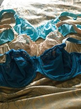 X 3 Prima Donna Bra Bras 36D. Full Cup Underwired. No Padding Bras. Blue &Fudge