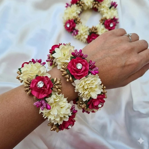 Artificial flower gajra bangle - flower,