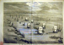 Original Old Antique Print