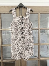 Linen-mix Short Suit In Animal