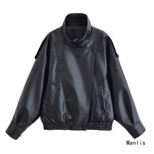 Zara Faux Black Leather Bomber