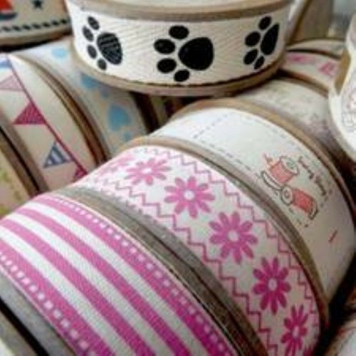 Natural cotton ribbon reel - 5m,
