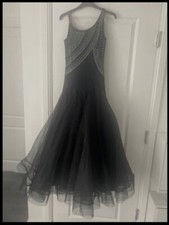 Black Ballroom Dress with bling on bodice immaculate condition worn once .