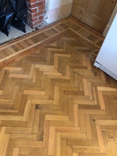 Reclaimed oak parquet flooring - oak,