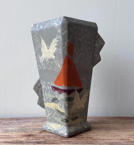 Vintage art deco ceramic vase - art,