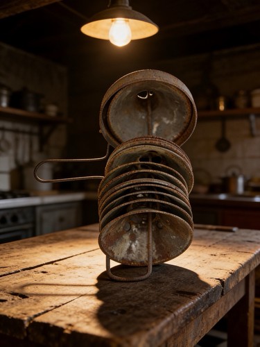 Vintage primitive tin - primitive, pie