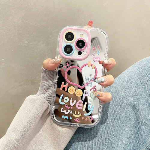 Colourful heart mirror phone - mirror,