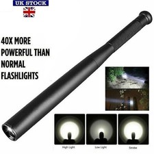 LED Basebal Torch Flashlight Bright Emergency Security Lamp Zoomabl Night Light