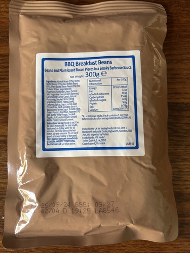 British army mod mre ration - british,