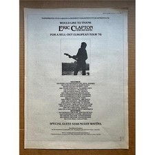 ERIC CLAPTON 1978 EUROPEAN