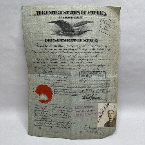 Antique passport united states - passport,