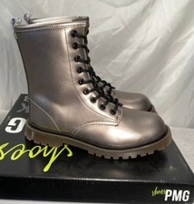 Primigi Girls Faux Leather Zipped Metallic Bronze Boots Size UK 2.5 /35