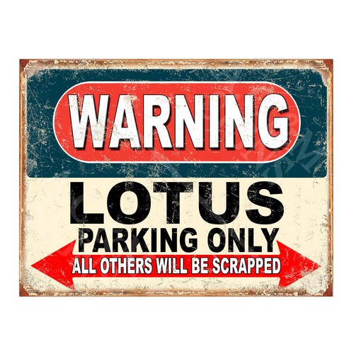 Lotus parking sign metal car - sign,