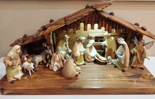 Handmade Wooden Nativity Crib