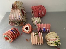 8  Vintage Chinese Concertina Hanging Tassel Paper Lanterns Christmas Decoration