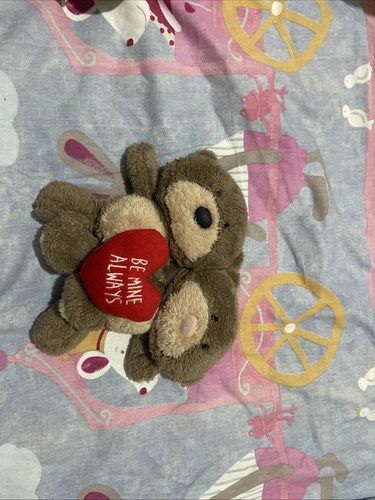 Cute twin teddy bears - bears, hugging