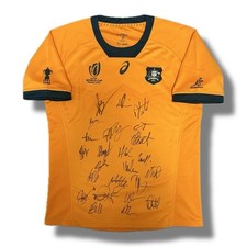 Full Squad Signed AUSTRALIA Rugby Wallabies World Cup 2023 Shirt - COA & Proof