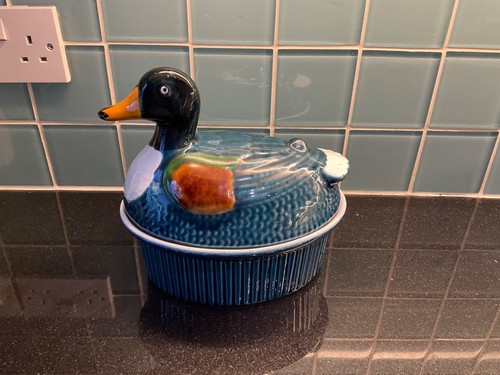 Ceramic large mallard duck - large,