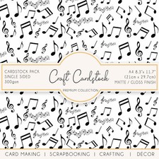 Music Notes Pattern Card