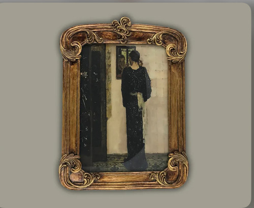 Lady mirror oil painting - mirror,,
