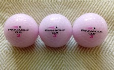 3 Pinnacle Clr Pink Golf Balls