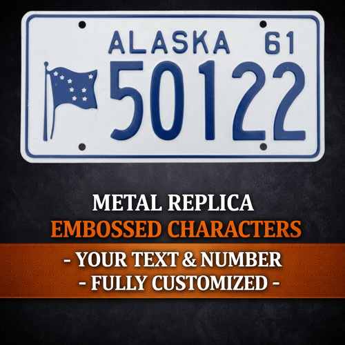 Alaska 1961 metal embossed - alaska,