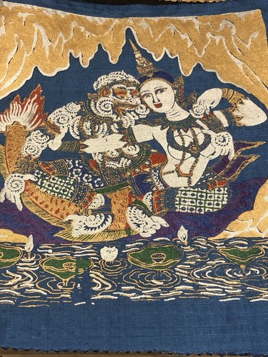 Traditional thai silk painting - traditional,