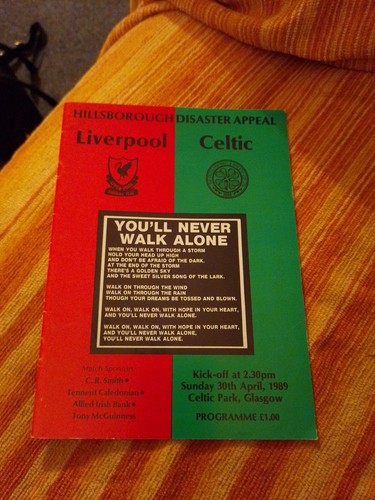 Liverpool celtic programme - v,