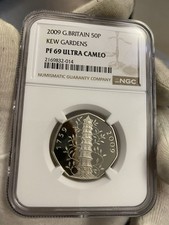 RARE Kew Garden 2009 Proof 50p Coin NGC PF69 UC Royal Mint