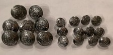 Vintage Central Fire Brigade Uniform Buttons 8 Large 12 Small - Gaunt London
