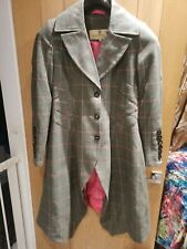 Liberty Freedom Duccess Punk Frock  Green Pink Tweed coat size 12 (Lined Pink Si