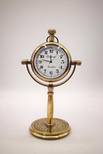 Antique Style Brass Desk Clock