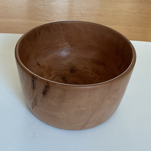 Hand turned wooden bowl - wooden,